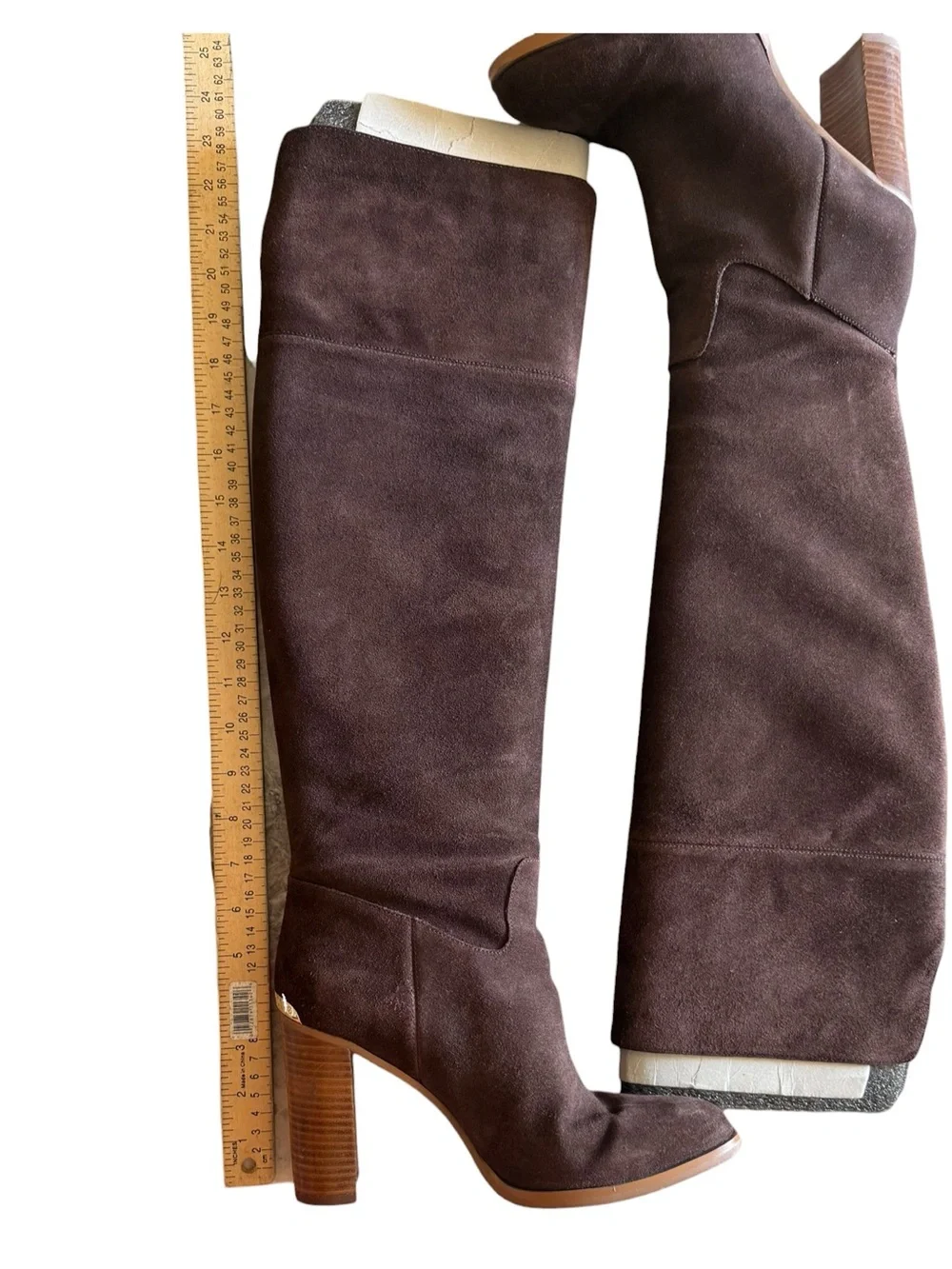 Michael Kors Dark Brown Over-the-Knee Suede Boots